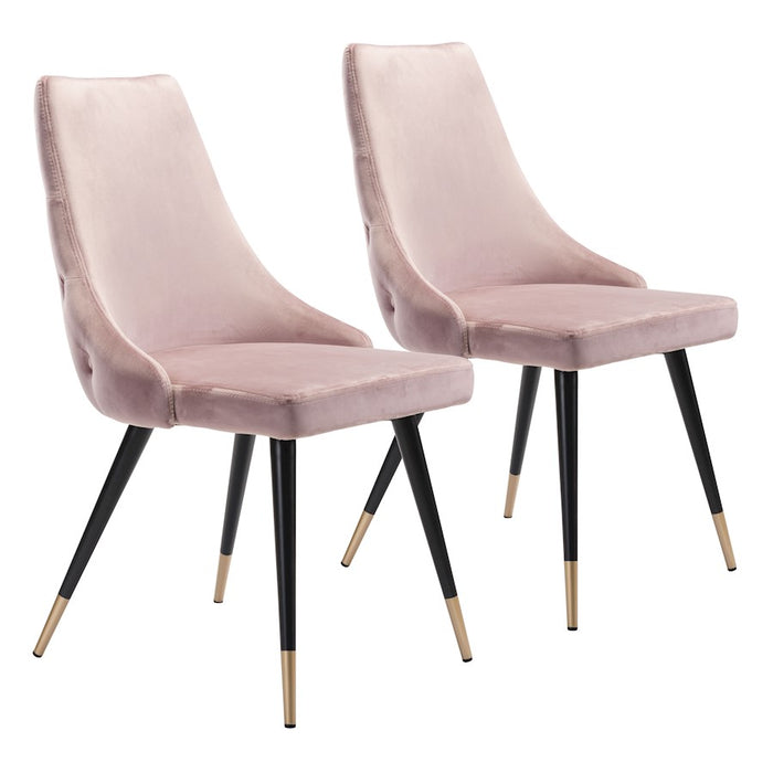 Zuo Modern Piccolo Dining Chair Set of 2, Pink - 101088