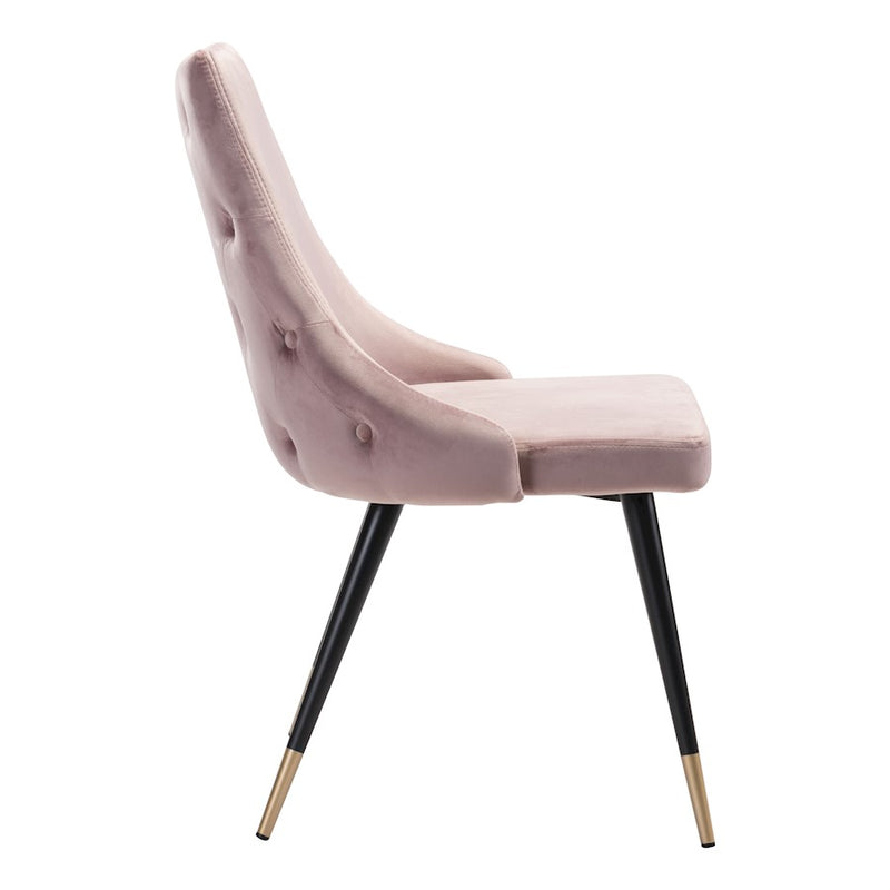 Zuo Modern Piccolo Dining Chair Set of 2, Pink
