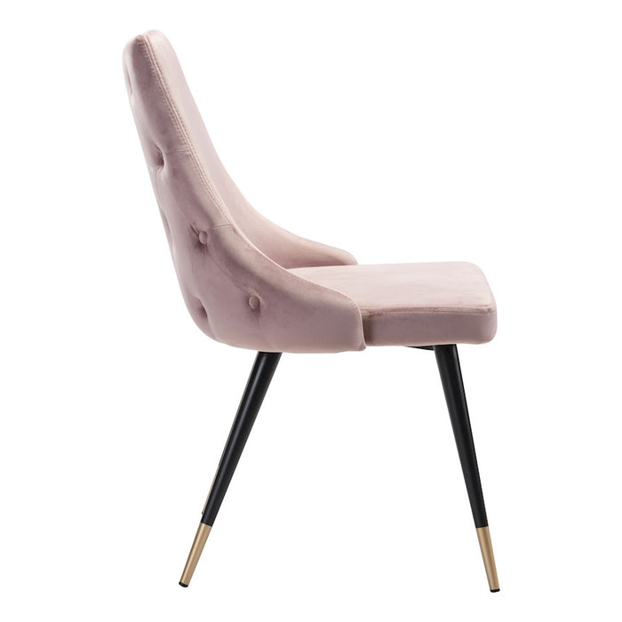 Zuo Modern Piccolo Dining Chair Set of 2, Pink