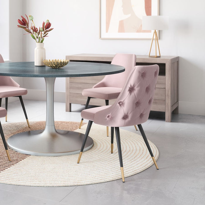Zuo Modern Piccolo Dining Chair Set of 2, Pink