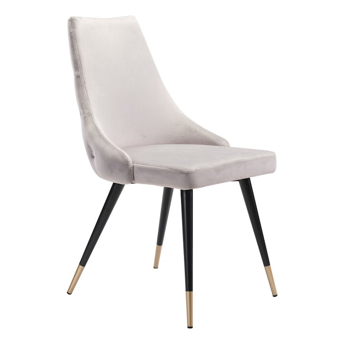 Zuo Modern Piccolo Dining Chair Set of 2, Gray