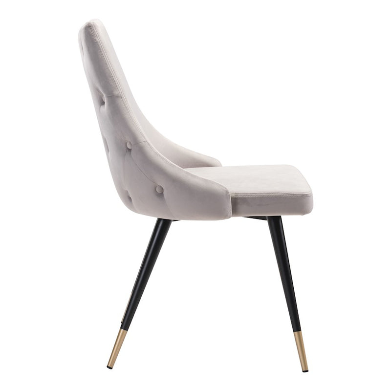 Zuo Modern Piccolo Dining Chair Set of 2, Gray
