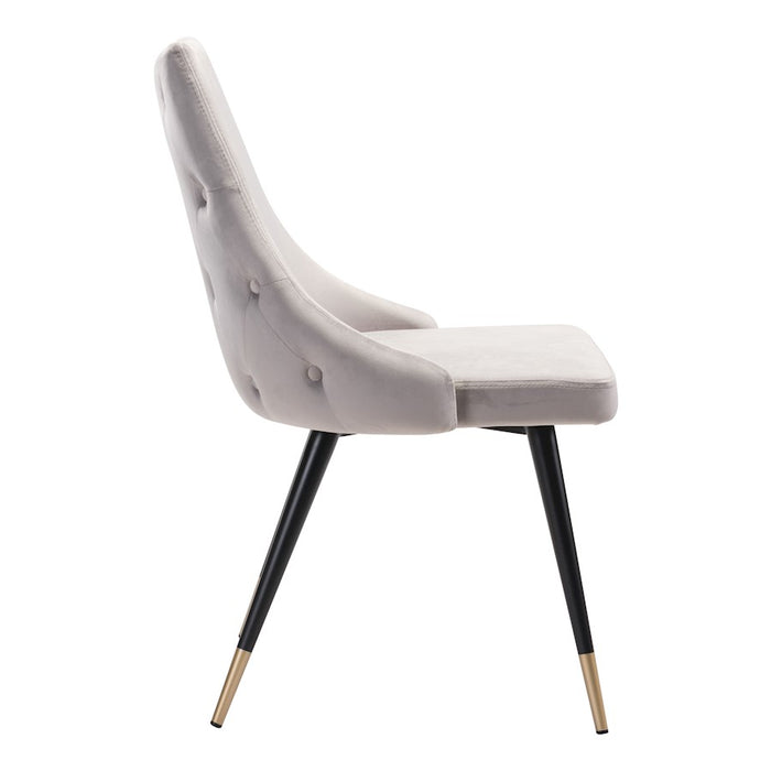 Zuo Modern Piccolo Dining Chair Set of 2, Gray