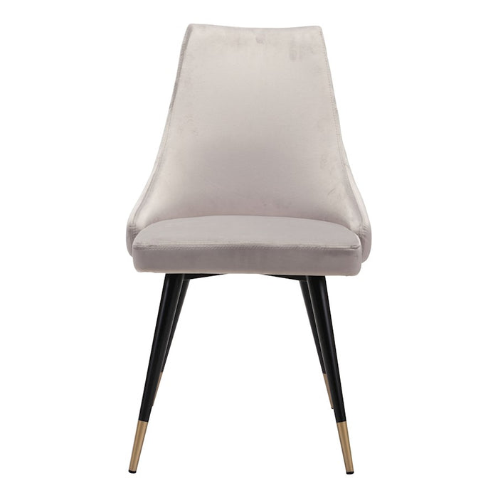 Zuo Modern Piccolo Dining Chair Set of 2, Gray