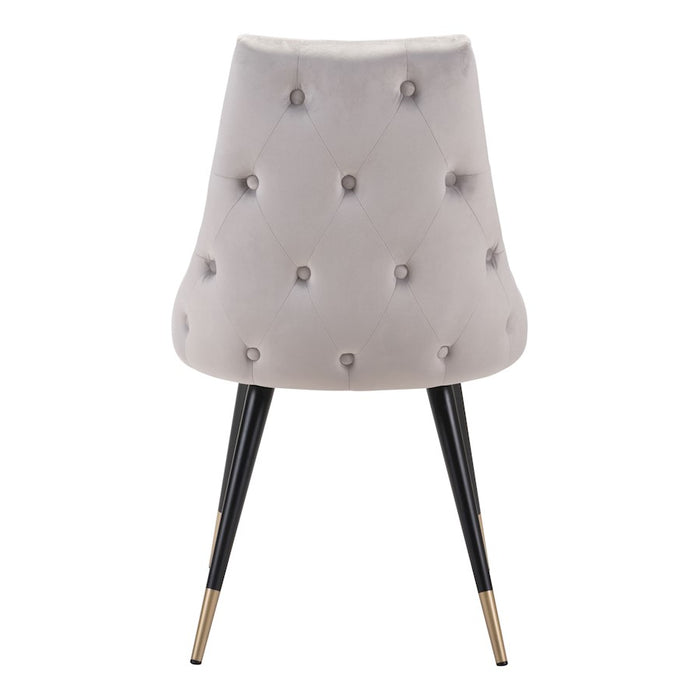 Zuo Modern Piccolo Dining Chair Set of 2, Gray