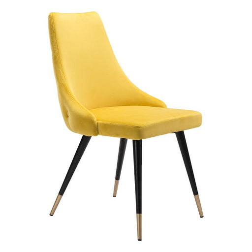 Zuo Modern Piccolo Dining Chair Set of 2, Yellow