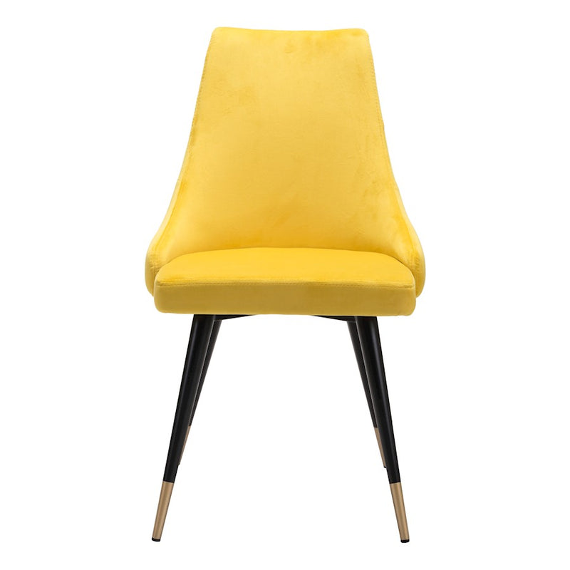 Zuo Modern Piccolo Dining Chair Set of 2, Yellow