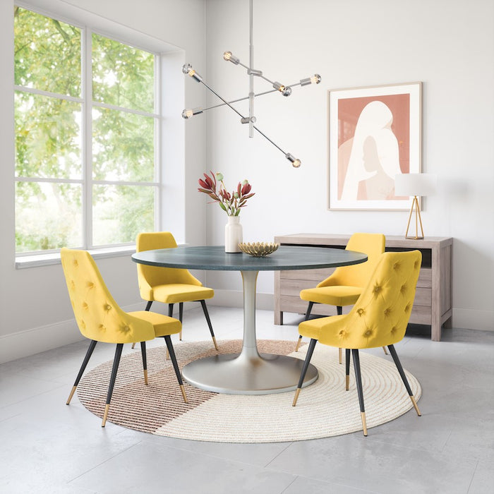 Zuo Modern Piccolo Dining Chair Set of 2, Yellow