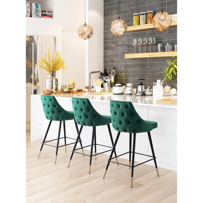 Zuo Modern Piccolo Counter Stool, Green