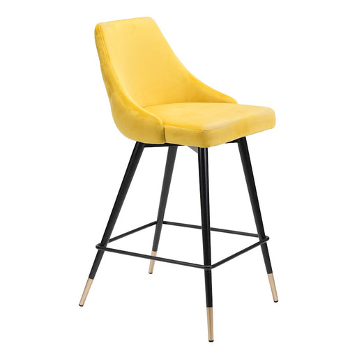 Zuo Modern Piccolo Counter Stool, Yellow - 101095