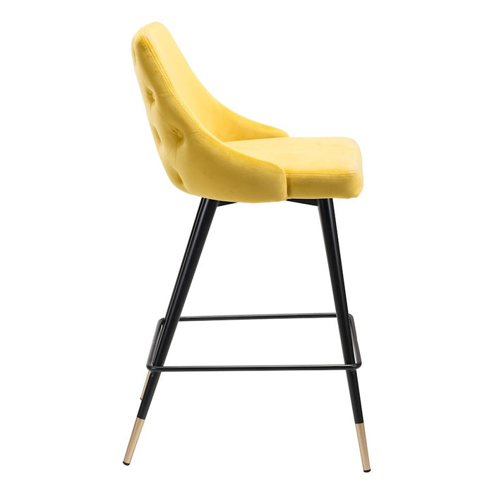 Zuo Modern Piccolo Counter Stool, Yellow