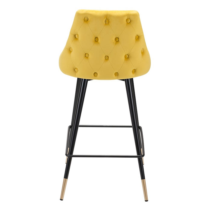 Zuo Modern Piccolo Counter Stool, Yellow
