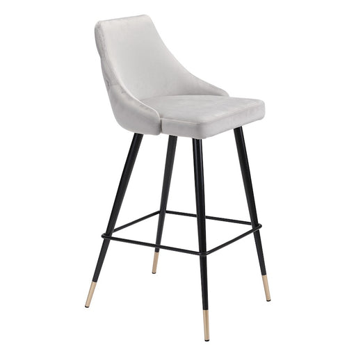 Zuo Modern Piccolo BarStool, Gray