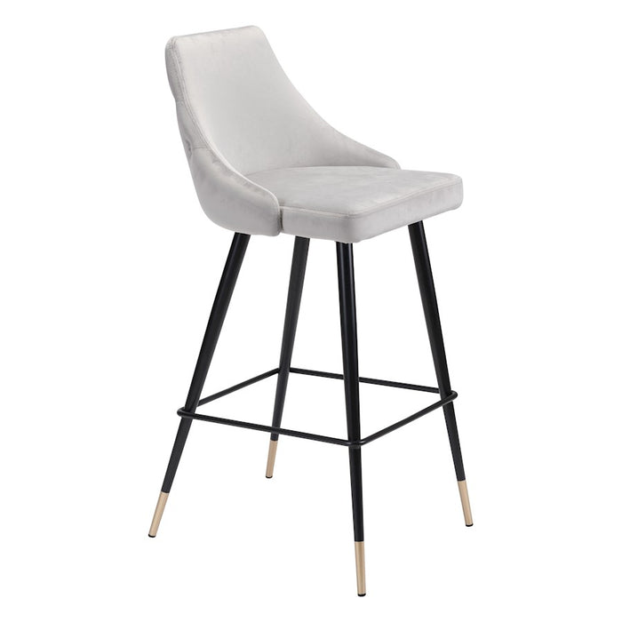 Zuo Modern Piccolo BarStool, Gray