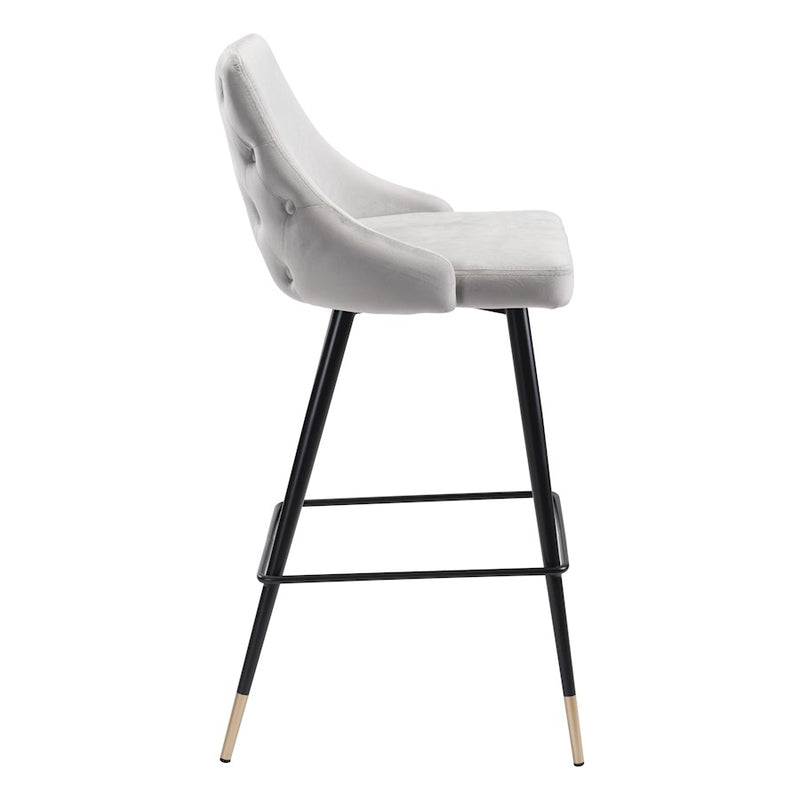 Zuo Modern Piccolo BarStool, Gray