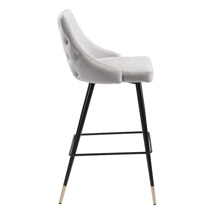 Zuo Modern Piccolo BarStool, Gray