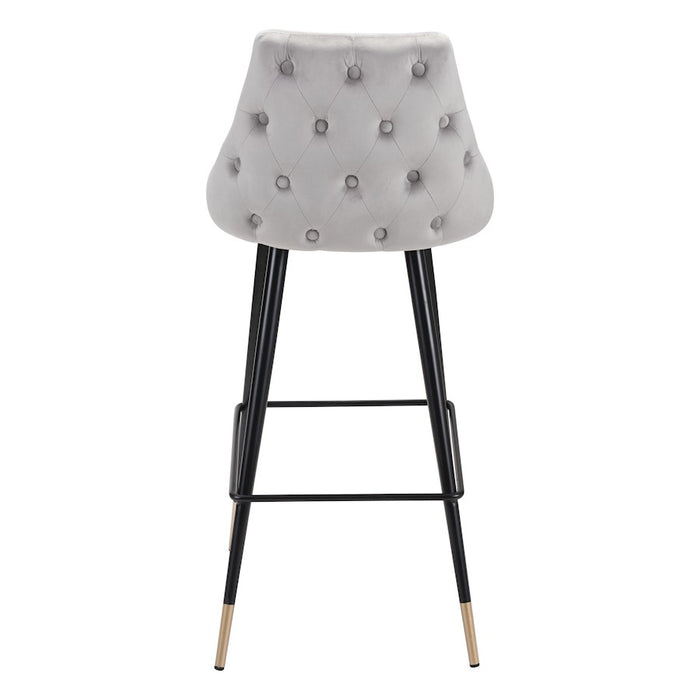 Zuo Modern Piccolo BarStool, Gray