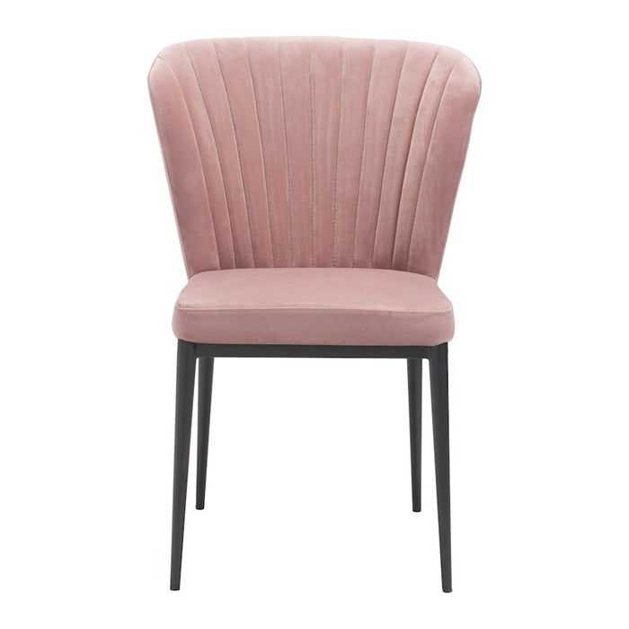 Zuo Modern Tolivere Dining Chair Set of 2, Pink