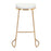 Zuo Modern Bree BarStool Set of 2, White/Gold
