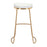 Zuo Modern Bree BarStool Set of 2, White/Gold