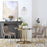 Zuo Modern Magnus Dining Chair Set of 2, Brown/Silver