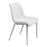 Zuo Modern Magnus Dining Chair Set of 2, White/Silver