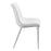Zuo Modern Magnus Dining Chair Set of 2, White/Silver