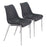 Zuo Modern Magnus Dining Chair Set of 2, Black/Silver - 101271