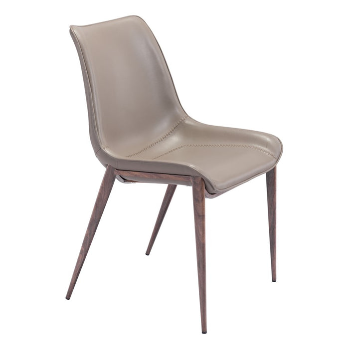 Zuo Modern Magnus Dining Chair Set of 2, Brown/Walnut