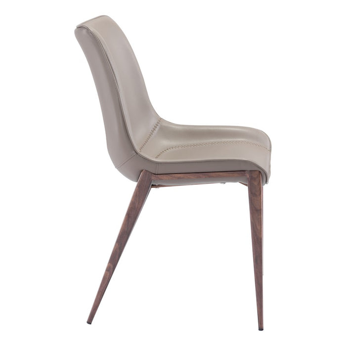 Zuo Modern Magnus Dining Chair Set of 2, Brown/Walnut