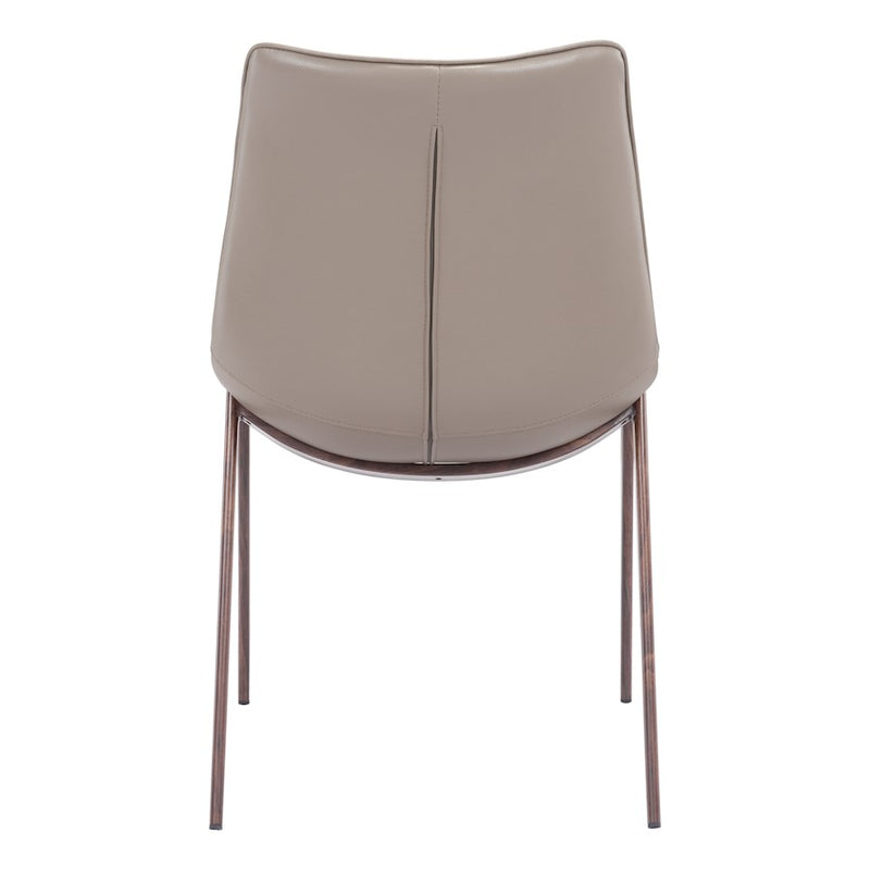 Zuo Modern Magnus Dining Chair Set of 2, Brown/Walnut