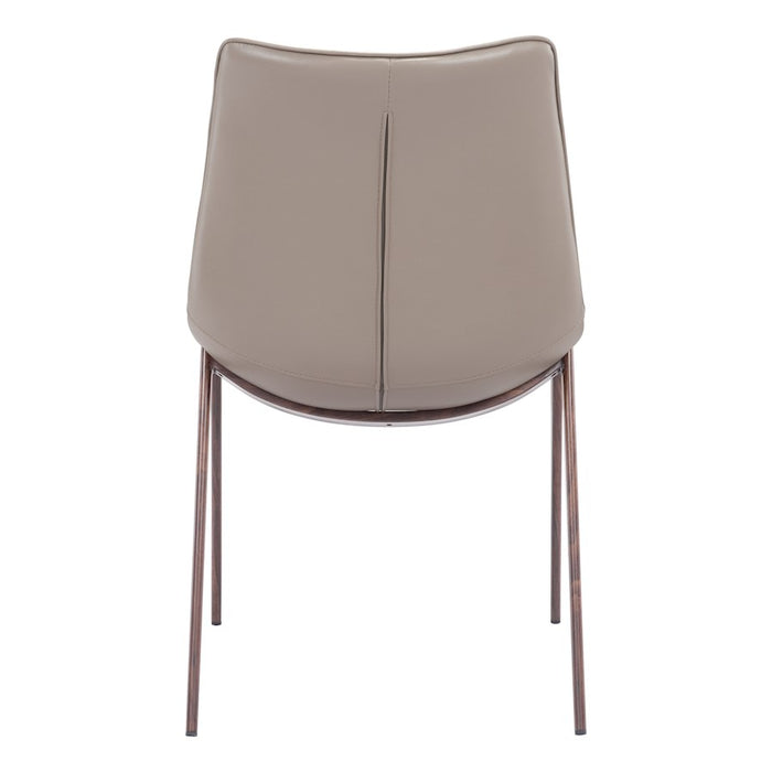 Zuo Modern Magnus Dining Chair Set of 2, Brown/Walnut