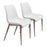 Zuo Modern Magnus Dining Chair Set of 2, White/Walnut - 101273