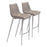 Zuo Modern Magnus BarStool Set of 2, Brown/Silver - 101274