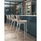 Zuo Modern Magnus BarStool Set of 2, Brown/Silver