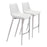 Zuo Modern Magnus BarStool Set of 2, White/Silver - 101275