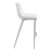 Zuo Modern Magnus BarStool Set of 2, White/Silver