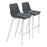 Zuo Modern Magnus BarStool Set of 2, Black/Silver - 101276