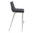 Zuo Modern Magnus BarStool Set of 2, Black/Silver