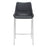 Zuo Modern Magnus BarStool Set of 2, Black/Silver