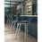 Zuo Modern Magnus BarStool Set of 2, Black/Silver