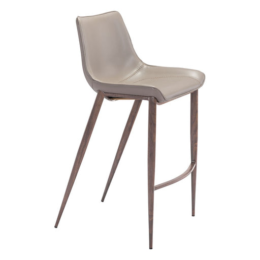 Zuo Modern Magnus BarStool Set of 2, Brown/Walnut