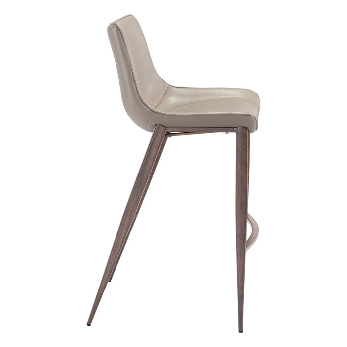 Zuo Modern Magnus BarStool Set of 2, Brown/Walnut