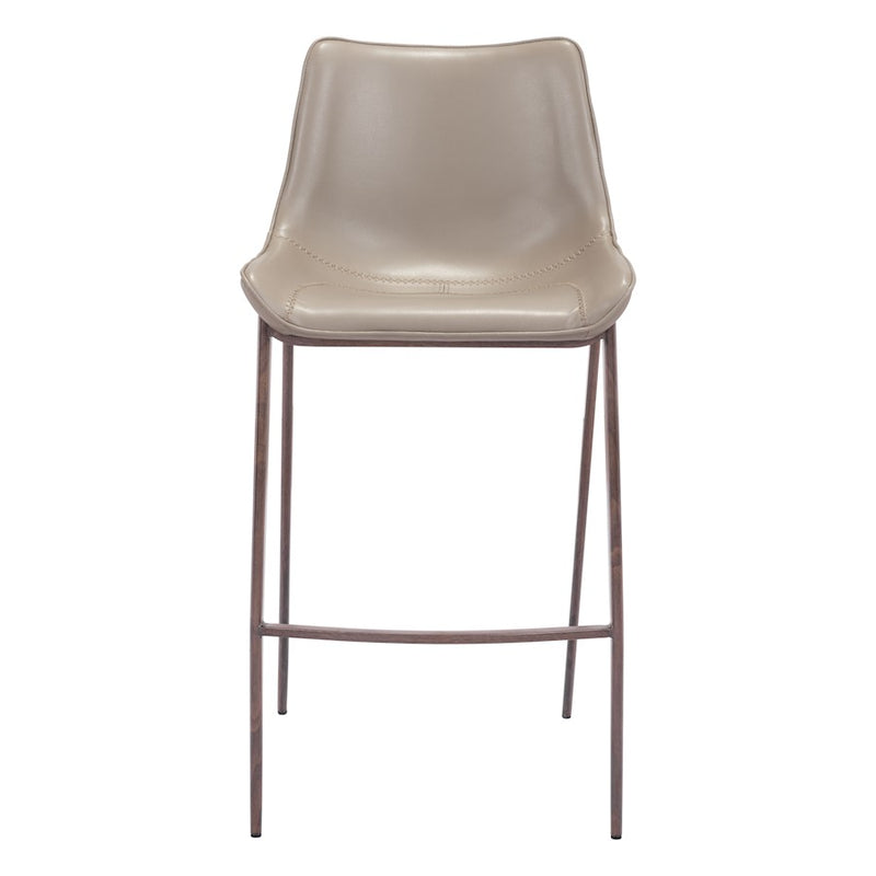 Zuo Modern Magnus BarStool Set of 2, Brown/Walnut