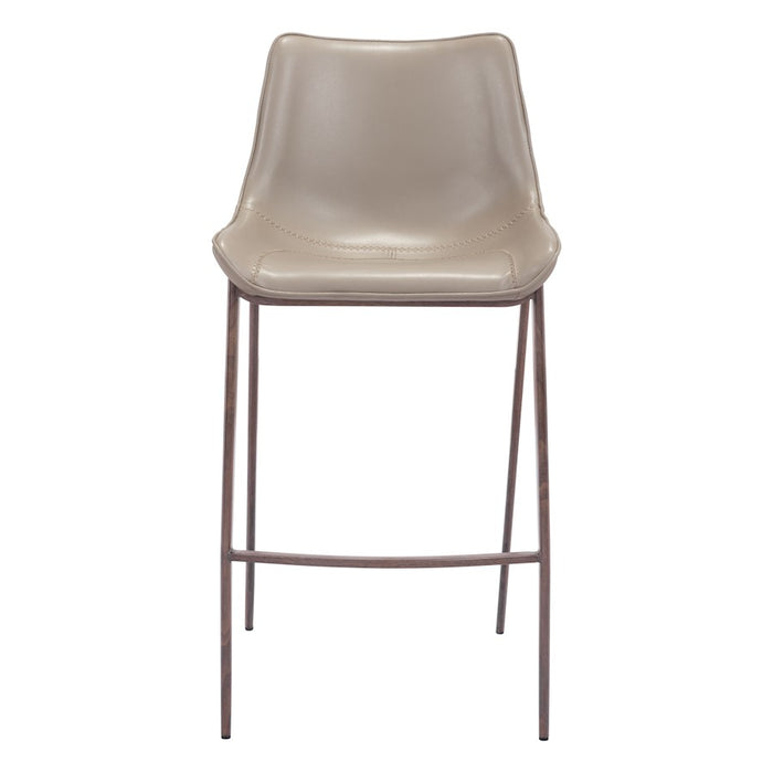 Zuo Modern Magnus BarStool Set of 2, Brown/Walnut