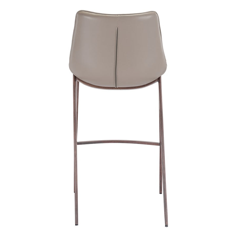Zuo Modern Magnus BarStool Set of 2, Brown/Walnut