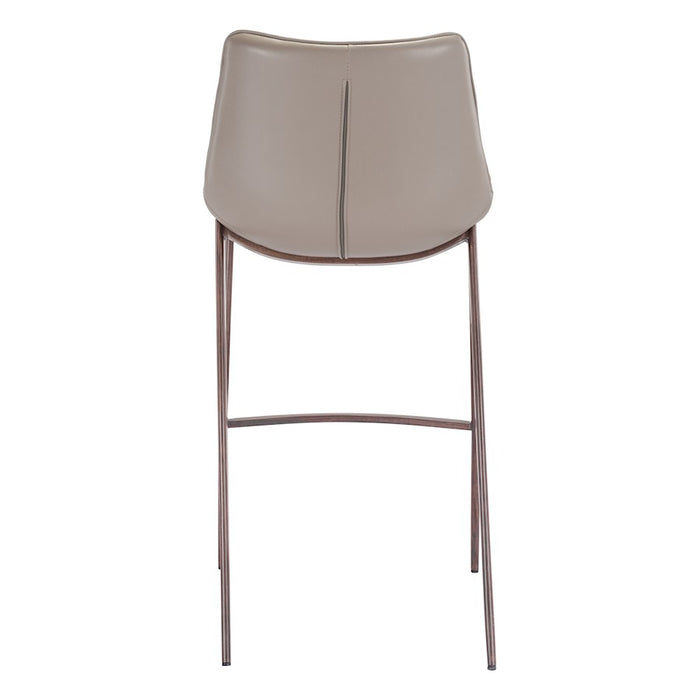 Zuo Modern Magnus BarStool Set of 2, Brown/Walnut
