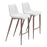 Zuo Modern Magnus BarStool Set of 2, White/Walnut - 101278