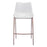 Zuo Modern Magnus BarStool Set of 2, White/Walnut
