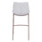 Zuo Modern Magnus BarStool Set of 2, White/Walnut